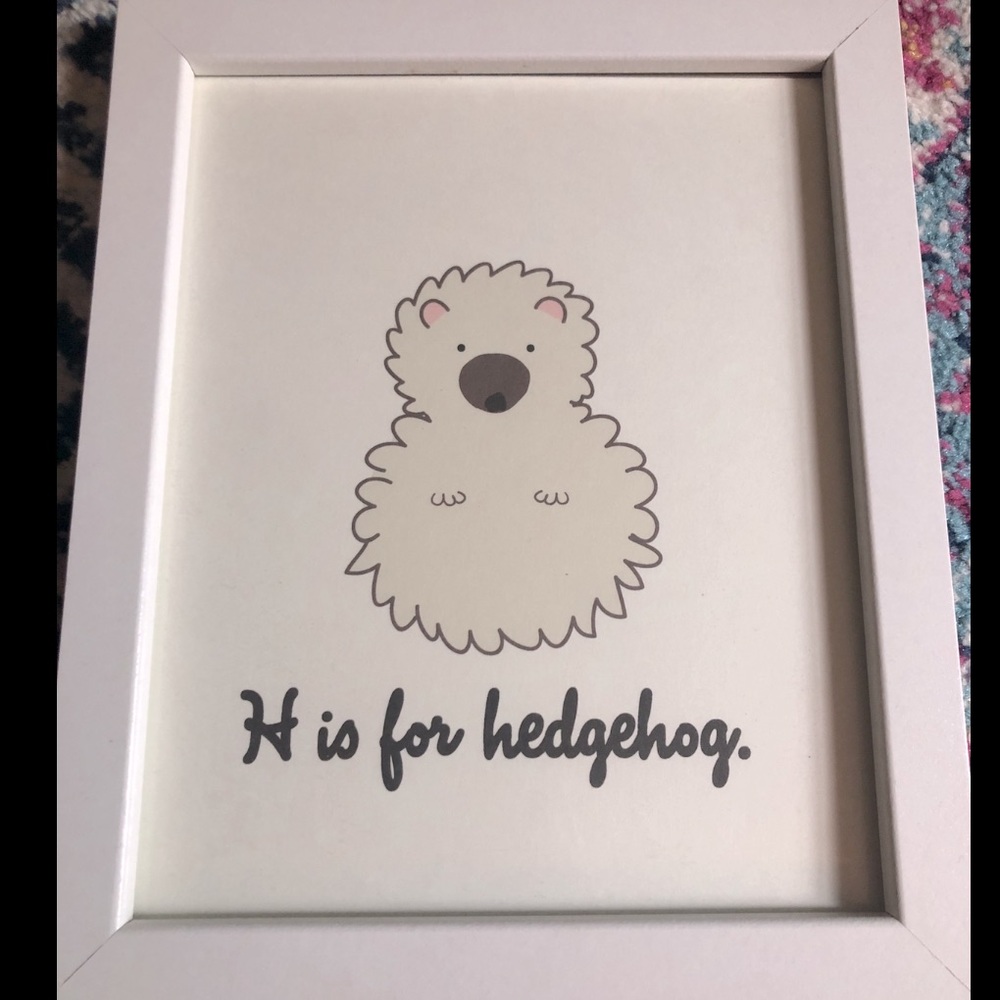 Hedgehog Nursery Framed Artwork